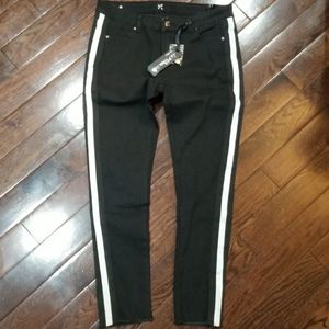 NEW Black Jeans w/ White Stripe. Sz 11